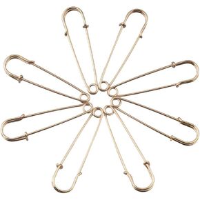 ALLinONE Heavy Duty Large Safety Pins Large for DIY Quilting Blankets Crafts Clothing Upholstery (Gold, 63mm/2.5" - 30pcs)