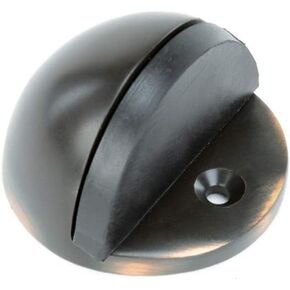 Renovators Supply Bathroom Door Stoppers 1.65 in. Brass Dome Shaped Floor Mount Door Stop with Oil Rubbed Bronze Finish