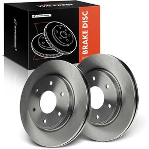 A-Premium 12.60 inch (320.1mm) Front Drilled and Slotted Disc Brake Rotors Compatible with Select Nissan and Infiniti Models - Armada 2005-2006, Titan 2005-2007, QX56 2005-2006, 2-PC Set