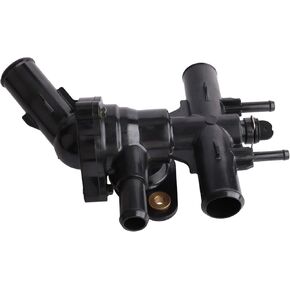 MITZONE Engine Coolant Thermostat Housing Assembly Compatible with 2005 2006 2007 Ford Mercury Five Hundred Freestyle Montego 3.0L V6