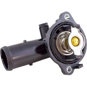 TRQ Thermostat Housing Assembly Coolant Water Outlet Compatible with Jeep Dodge 3.6L V6