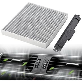 Cabin Air Filter & Filter Access Door, Air Conditioning Filter Compatible With Chrysler Dodge Vehicle 200, Ram 1500 2500 3500 2011-2019 Replaces# 68406048AA 68052292AA 68318365AA 5058693AA