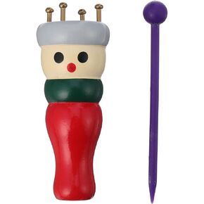 French Knitter Wood Yarn Knitting Spool with Needle 4 Peg Knitting Spool Knitter Bead Jewelry Maker DIY Craft Wool Knitting Needle Tools
