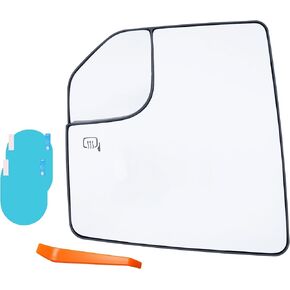 EAP Driver Side Mirror Glass Compatible with Ford F150 2015-2020, Heated Without Auto Dimming FL3Z17K707AF FL3Z17K707M FL3Z17K707L FO1324140 FO1324139