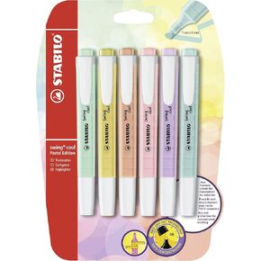 STABILO Highlighter swing cool Pastel - Pack of 6 - Assorted Colours