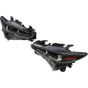 Headlight W/O AFS Assembly Left+Right Compatible with 2022-2024 CX-5 Headlamp Passenger & Driver Side