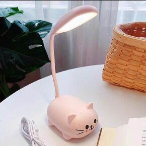 LED Desk Lamp，Mini Cat Night Light, Portable LED Table Light, Cute Foldable USB Rechargeable Reading Light Bedroom Children's Bedside Study (Pink) in Saudi Arabia