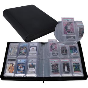 Graded Card Binder - Holds 72 PSA Slabs, 6 Pocket Slab Binder for PSA, CGC, CSG, FCG, FGS Slabs