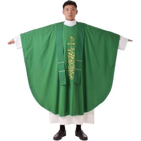 BLESSUME Men's Catholic Chasuble Pulpit Vestments robe