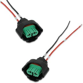 2 PCS H11 H8 881 Female Adapters Wiring Harness Sockets, Car Fog Light Wiring Harness Retrofit Pigtail, Universal for Most Cars (Black)