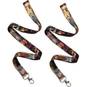 Catholic Saints Colorful Lanyards with Clip for ID's, Badges, and Keys, Neck Lanyard for Work, and School, Pack of 2, 22.5 Inches in Kuwait