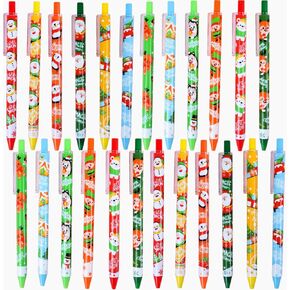 DIYASY 36 Pcs Christmas Pens Bulk, Christmas Ballpoint Pen for Kids Adults Xmas Retractable Black Ink Gel Pens for Holiday Party Favors Office Supplies Classroom Cute Prize Gifts