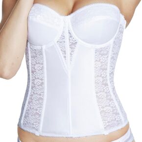 Dominique Women's Lace Longline Corset Full Figure Bustier Bra #8949 (32A-48G)