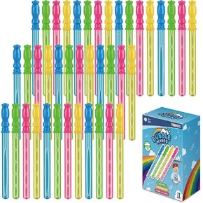 Big Bubble Wands 40 Pack 14.5’’ for Kids Assorted Colors Super Value Pack of Summer Toy Party Favor, Birthday, Wedding, Baby Shower (40 Pcs)