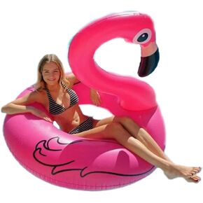 Swimming Ring Inflatable Flamingo Swimming Ring - Cute Flamingo -Shaped Float for Water Fun