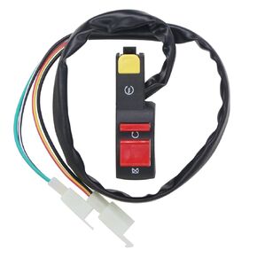 Universal 7/8" 22mm Handlebar Switch Start/Kill Button with Ignition Switch Replacement for Motorcycles Electric Bike ATVs Scooters.
