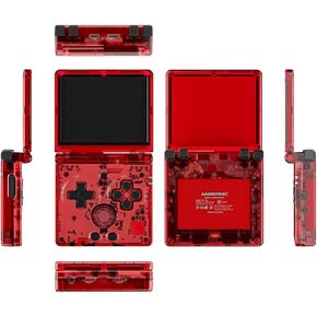 RG35XXSP Flip Retro Handheld Game Console ,3.5 Inch IPS Screen Linux System Built-in 64G TF Card 5532 Games Support 5G WiFi Bluetooth HDMI TV Output(Gray-New)