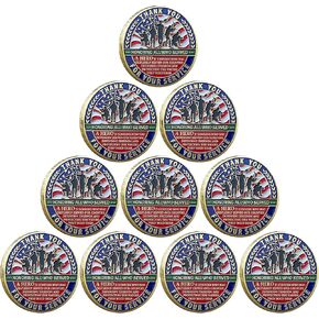 Thank You for Your Service Military Appreciation Challenge Coin (Pack of 10)