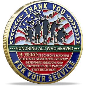 Thank You for Your Service Military Appreciation Challenge Coin (Pack of 10)