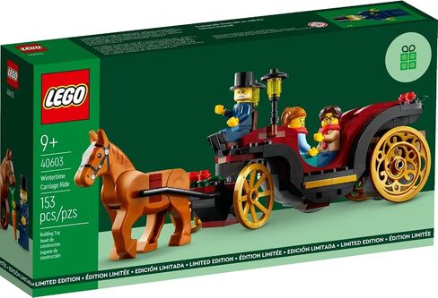 LEGO Wintertime Carriage Ride 40603 GWP - Festive Minifigures, Golden Wheels, and Charming Design for Holiday Joy (153 pcs) in Saudi Arabia
