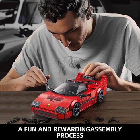 VGD Car Building Kit with Display Case, Cool Collectible Model Super Race Car Building Blocks Set, 1:24 Scale Collectible Model Cars Set for Kids Boys Girls Adults Sportscar Lovers Kids - 322PCS in Saudi Arabia