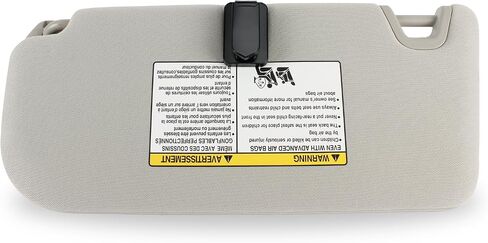 Left Driver Side Sun Visor with Lights Replacement for Nissan Altima 2019 2020 2021 2022 2023 2024 Sunvisor with Glasses Clip 96401-6CA3C (Gray) in Saudi Arabia