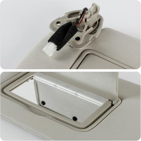 Left Driver Side Sun Visor with Lights Replacement for Nissan Altima 2019 2020 2021 2022 2023 2024 Sunvisor with Glasses Clip 96401-6CA3C (Gray) in Saudi Arabia