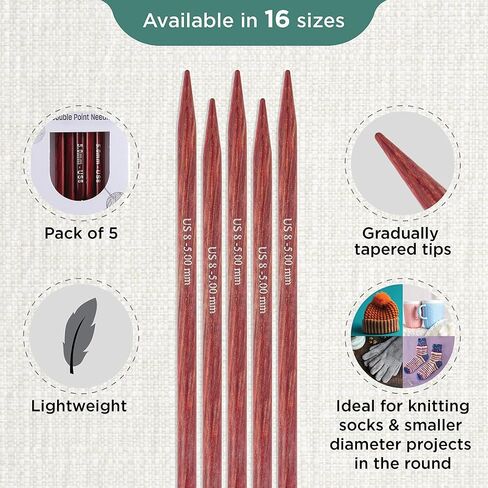 KnitPro Dreamz Double Pointed Needles 5"(12.5cm) | US Size 8 (5mm) in Kuwait