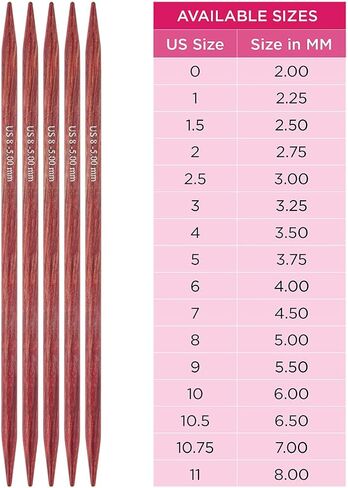KnitPro Dreamz Double Pointed Needles 5"(12.5cm) | US Size 8 (5mm) in Kuwait