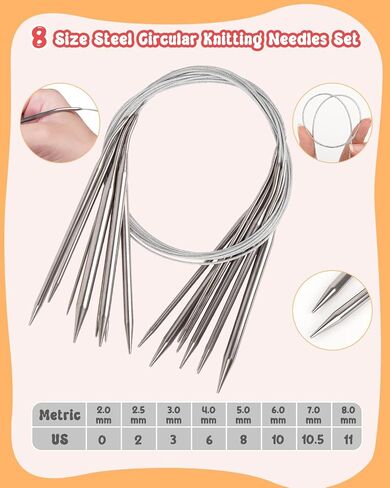 Coopay Flame Yarn Bowl for Knitting, Cute Yarn Storage Bowl with 8PCS Circular Knitting Needles Set 80cm (2.0-8.0mm) & Accessories, Large Ceramic Yarn Bowl 7in Crochet Knitting Bowl for Beginners in Saudi Arabia