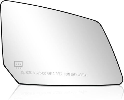 Heated Mirror Glass Replacement with Backing Plate Heated Defrost Glass Fit for Chevy Traverse GMC Acadia Saturn Outlook 2007-2017 Replace 15951926, 33223 (Left Driver Side) in Kuwait