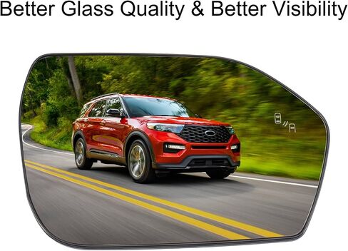 Passenger Side Mirror Replacement for Ford Explorer 2020 2021 2022 2023 2024 with BSD Heated Right Side View Mirror Glass in Saudi Arabia
