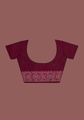 TRENDMALLS Women's Vichitra Silk Embroidery Siroski work Saree with Unstitch Blouse Piece (K1088-Pink) in Kuwait