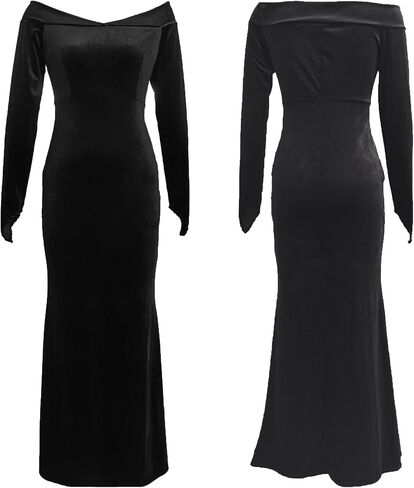 Halloween Dress for Women Cosplay Dress Vintage Gothic Costume off Shoulder Long Sleeve Gown Family Party Dresses in Saudi Arabia