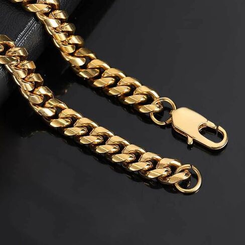 YANCHUN Mens Bracelet Silver Bracelet for Men Chain Bracelet 14K Gold Plated Cuban Link Bracelet Set for Men Stackable Bracelets Gifts for Him in Kuwait