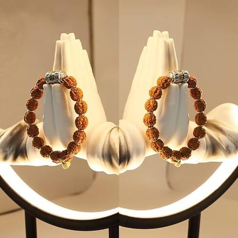 Authentic Rudraksha Bracelet 5face - Rudraksha Beads Mala-Suitable for Yoga, Meditation and Wearing - No Chemical, Wax and Color Treatment in Saudi Arabia