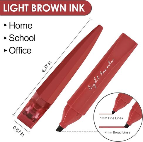 6 Assorted Vintage Retro Colors Highlighters, Chisel Tip Dry-Quickly Markers Lipstick Shaped with Transparent Cap for School and Office Home(CS-H816) in Kuwait