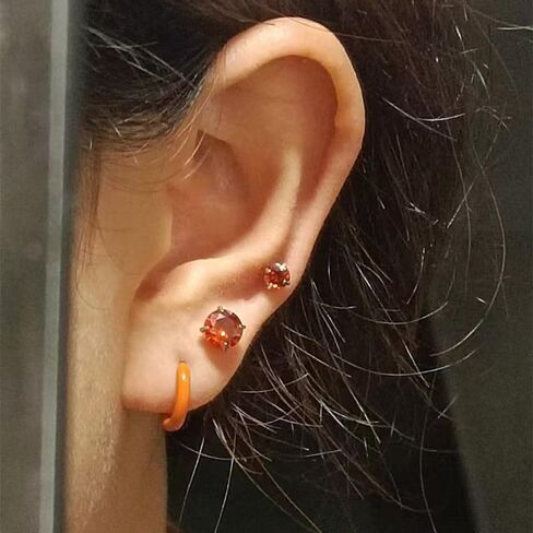 Surgical Steel Stud Hoop Earrings for Women Men, Hypoallergenic 20G Screw Back Earrings Small Huggie Hoop Earrings Flat Back Stud Earrings CZ Stud Earrings Set for Multiple Piercing Dainty Cartilage Earrings in Kuwait