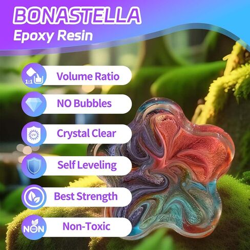 4GALLON Epoxy Resin Kit - Crystal Clear Resin Epoxy Kit: Not Yellowing and No Bubble Self Leveling, for Tabletops, Coating, Casting, Wood & Resin Molds, Jewelry Making in Saudi Arabia