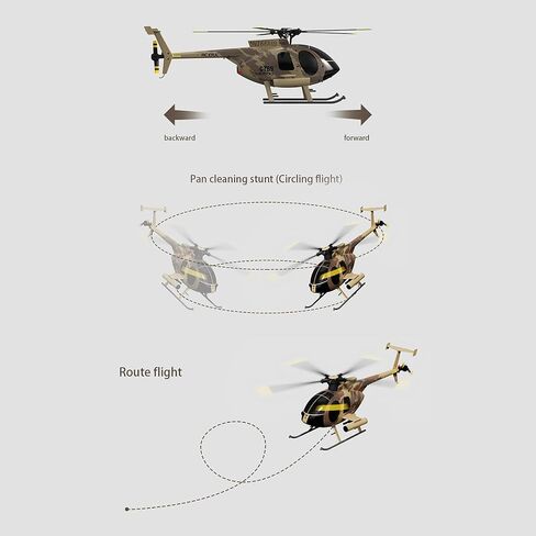 C189 Remote Control Helicopter, 2.4G 6CH UAV 1:28 Brushless Motor RC Helicopter Single Blade Flybarless Remote Helicopter RTF with Optical Flow Localization 2 Battery - Red in Saudi Arabia