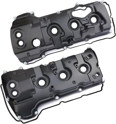 أغطية صمامات محرك ألومنيوم مطورة يسارًا يمينًا متوافقة مع Ford F-150 Expedition Transit Mark LT Navigator 3.5 غطاء صمام EcoBoost 13-19 2013-2019 in Kuwait