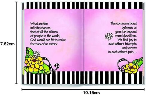 كتاب تذكار صغير من بلو ماونتن آرتس "الأخوات... متصلات بواسطة رابطة غير قابلة للكسر" مقاس 4 × 3 بوصات. كتاب بحجم الجيب مثالي لعيد الميلاد أو عيد الميلاد أو هدية في أي وقت لأخت، من تأليف سوزي تورونتو in Kuwait