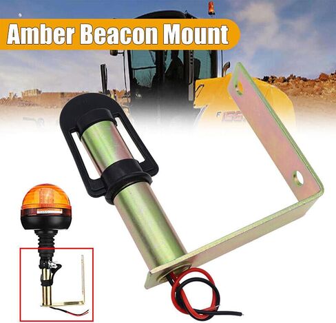 90° L Shape Tractor Beacon Light Bracket, Side Mounting Bracket With Wire For Forklift Truck Rotating Warning Light, Pin Holder Universal For DIN Pole Mount Flashing Strobe Light (L-Model 04) in Saudi Arabia
