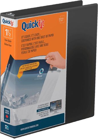 مجلدات QuickFit® Angle D-Ring View، سعة 625 ورقة، حلقات 3 بوصات، معاد تدويرها بنسبة 47%، أبيض 87050 in Saudi Arabia