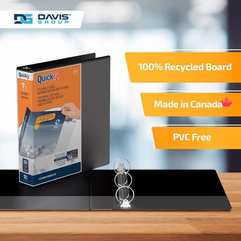 مجلدات QuickFit® Angle D-Ring View، سعة 625 ورقة، حلقات 3 بوصات، معاد تدويرها بنسبة 47%، أبيض 87050 in Saudi Arabia