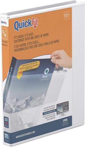 مجلدات QuickFit® Angle D-Ring View، سعة 625 ورقة، حلقات 3 بوصات، معاد تدويرها بنسبة 47%، أبيض 87050 in Saudi Arabia