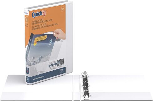 مجلدات QuickFit® Angle D-Ring View، سعة 625 ورقة، حلقات 3 بوصات، معاد تدويرها بنسبة 47%، أبيض 87050 in Saudi Arabia