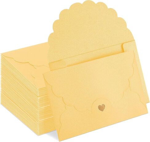 50 Pack 4x6 Envelopes, A4 Envelope with Gold Heart,Gray Envelopes for Invitations, Baby Shower, Wedding, Greeting Card, Birthday in Kuwait
