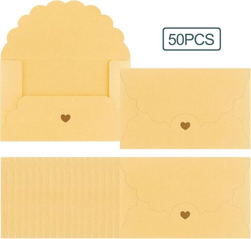 50 Pack 4x6 Envelopes, A4 Envelope with Gold Heart,Gray Envelopes for Invitations, Baby Shower, Wedding, Greeting Card, Birthday in Kuwait