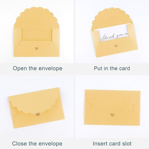 50 Pack 4x6 Envelopes, A4 Envelope with Gold Heart,Gray Envelopes for Invitations, Baby Shower, Wedding, Greeting Card, Birthday in Kuwait